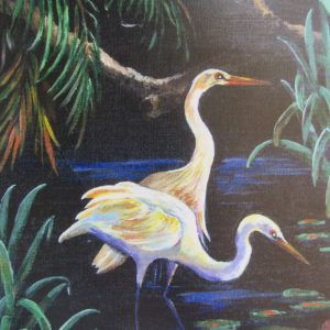 White Cranes by Covey Art